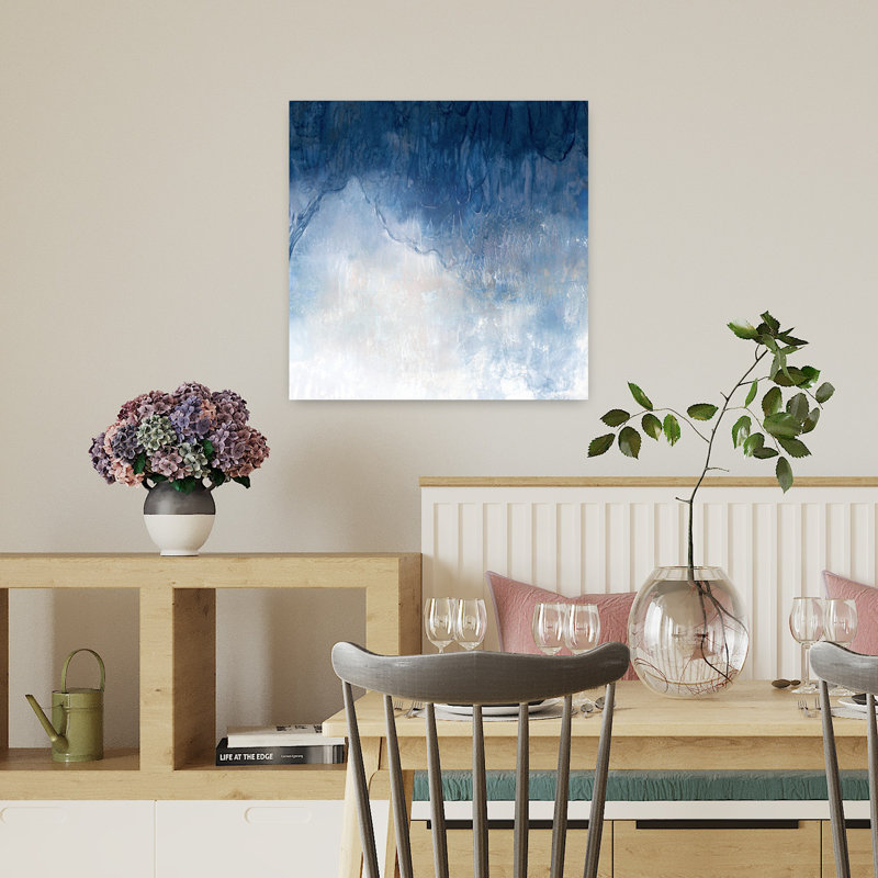 «Mist Downing In Tranquility I Abstract», art mural côtier, H 18 po x l 18 po