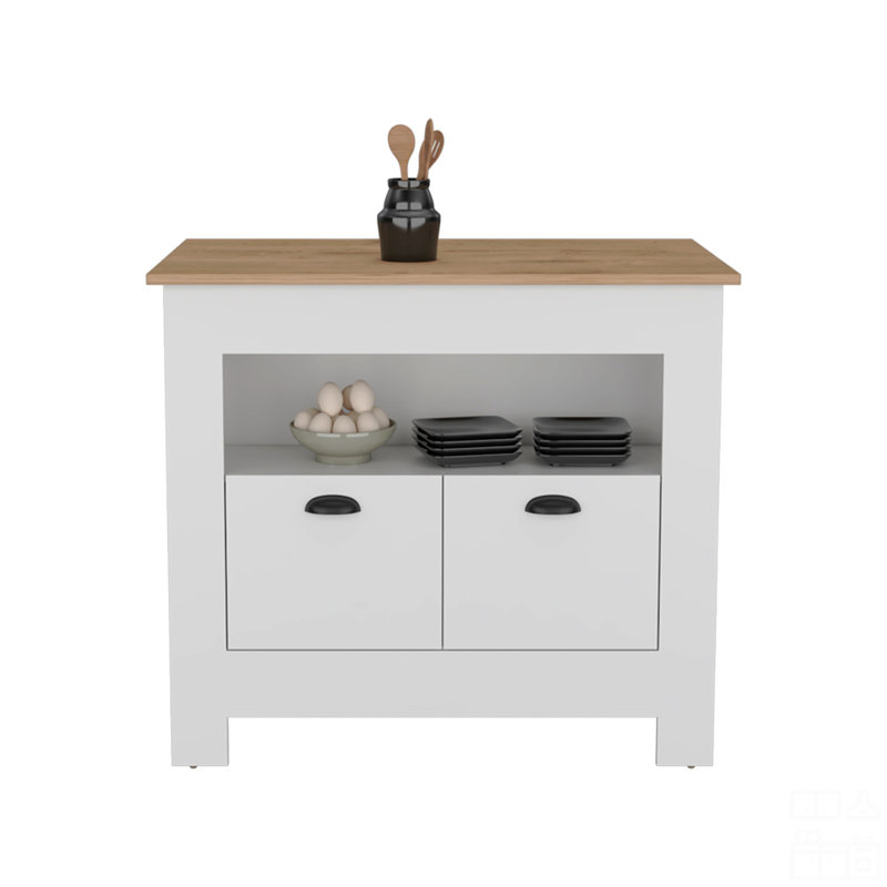 Kitchen Island Geneva, White