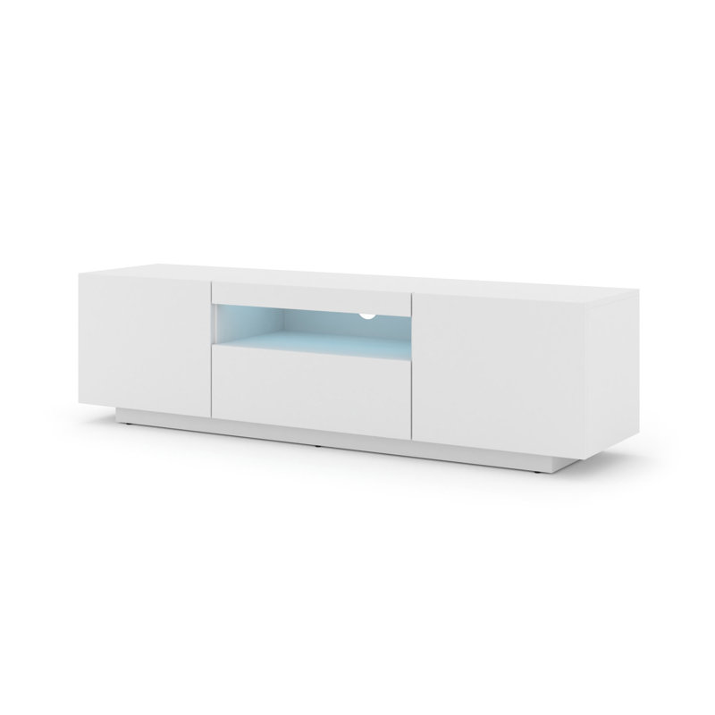 Aseelah TV Stand for TVs up to 65", White Matt