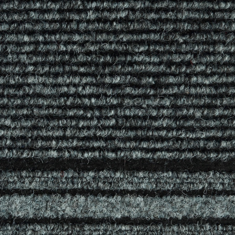 Pacjo Non-Slip Striped Doormat, Grey, Rectangle 67 x 121.92cm