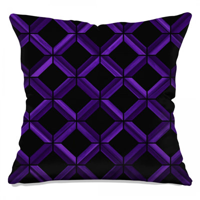 Modern Patterns Geometric Linen Reversible Throw Pillow