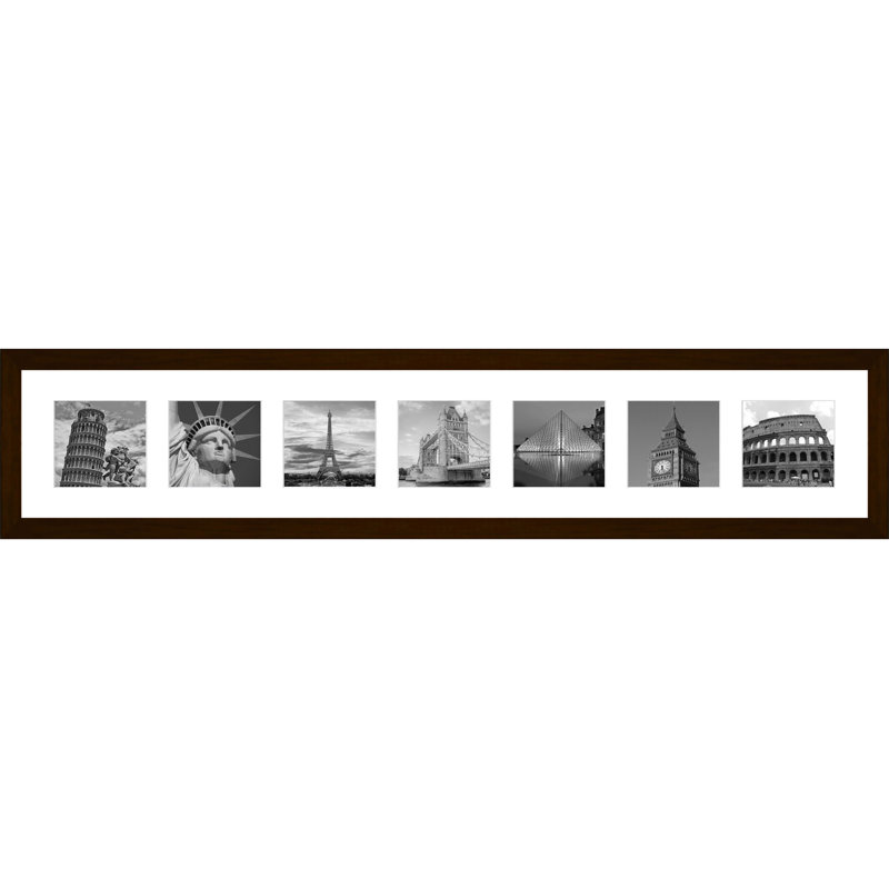 Adejinmi Wood Picture Frame with Mat, Dark Brown