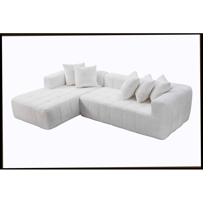 Canapé modulaire 107,9 po Cloud, Blanc