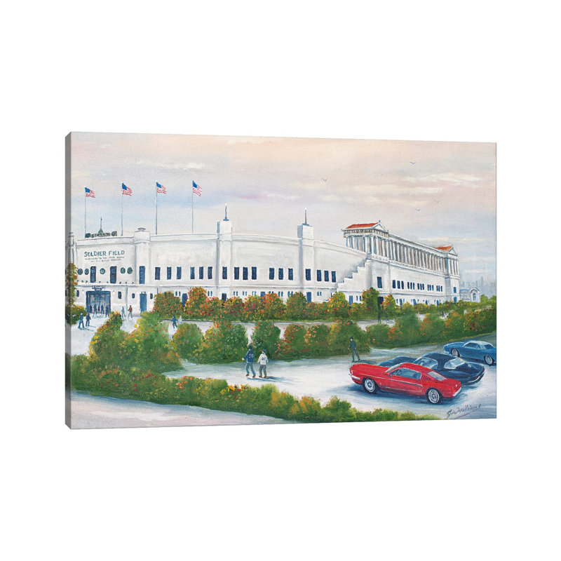 Old Soldier Field by Jim Williams - Wrapped Canvas Painting, 66.04 cm H x 45.72 cm W