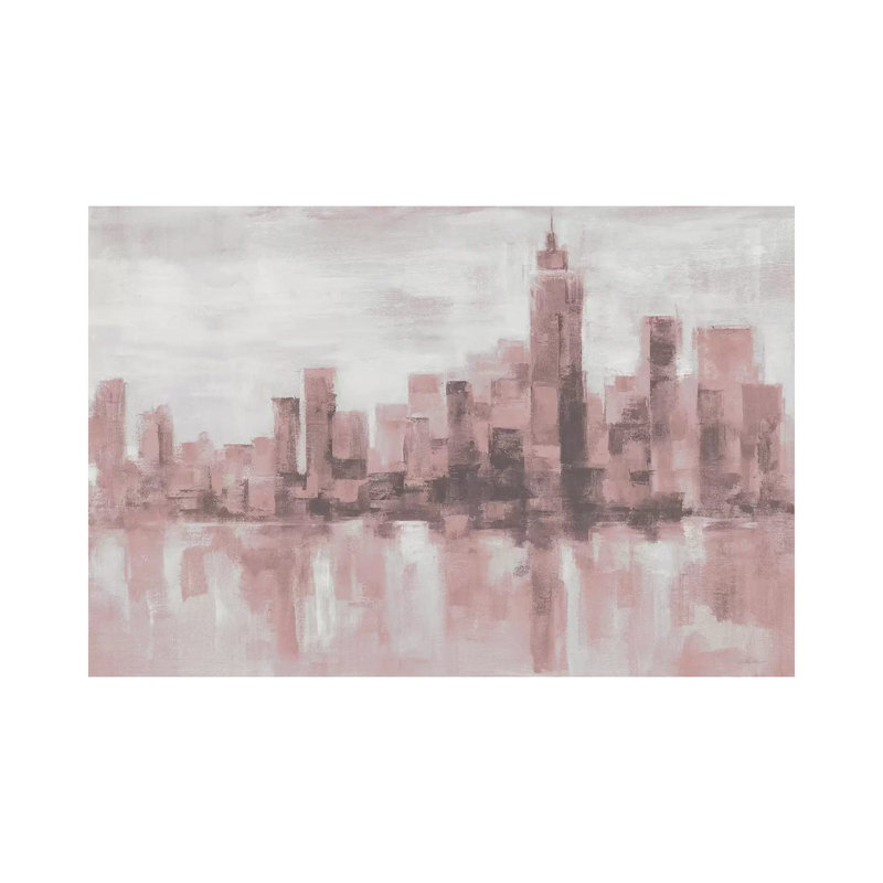 Misty Day in Manhattan - giclée sur toile tendue avec châssis, H 12 po x l 18 po