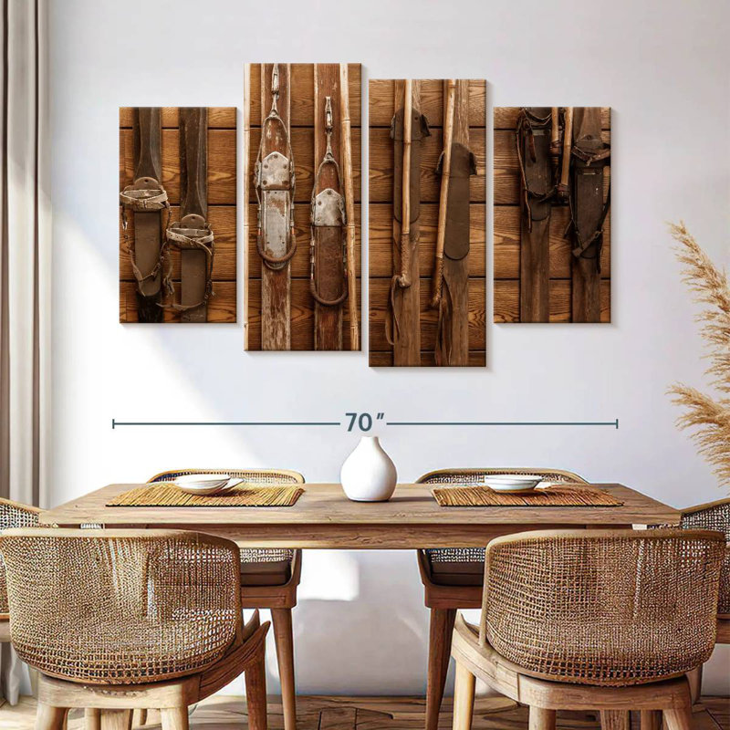 Wooden ski collection Sireci, H 42 po x l 68 po