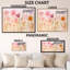 Décoration murale sur toile encadrée avec fleurs roses-132478196-132478200