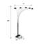 Lampe sur pied 84 pouces Keny, 5 têtes de style capuchon réglable, métal doré