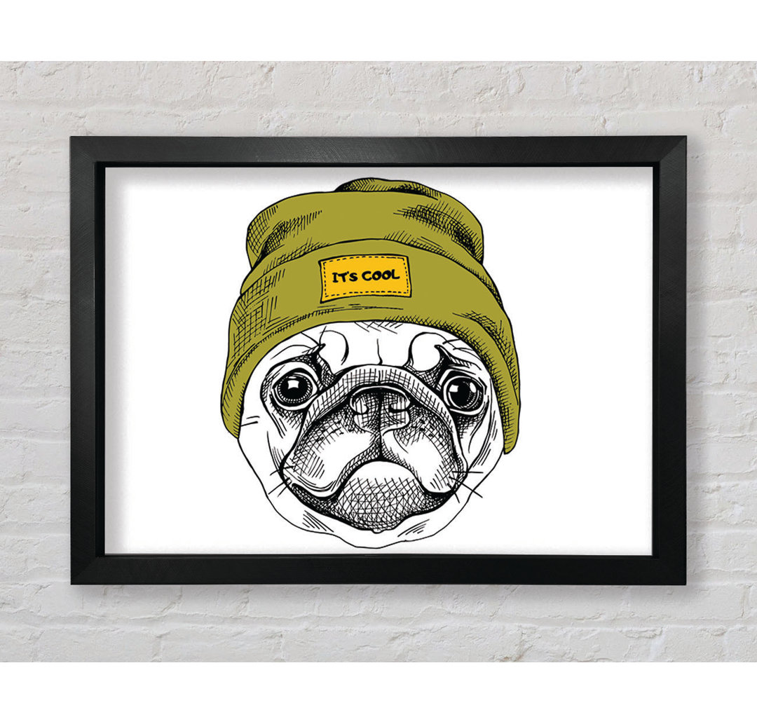 Mops Leben Beanie Gerahmter Druck