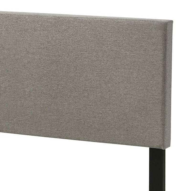 Fabric Upholstered Panel Bed, Taupe, King