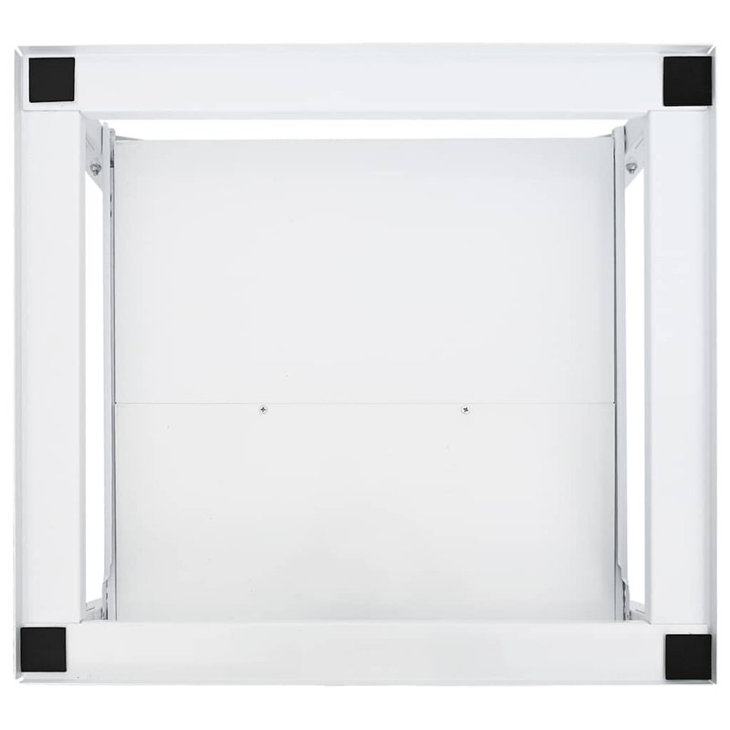 Lavabo piédestal avec tablette coulissante blanc