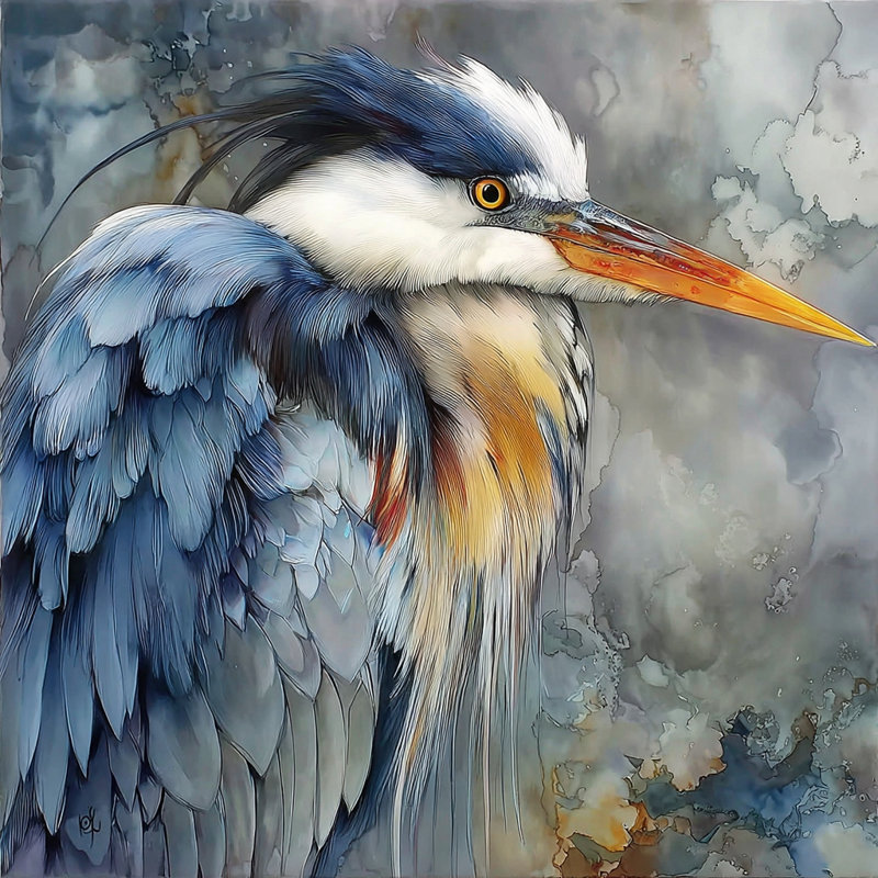 «Graceful Plumage», art mural sur toile tendue