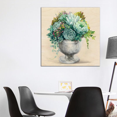 Festive Succulents I by Julia Purinton - Wrapped Canvas Painting