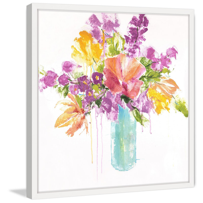 «Tropical Blooms» par Julie Joy, reproduction encadrée, H 32 po x l 32 po x P 1,5 po