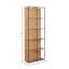 Gerald 87" Tall Oak Veneer Bookcase, Natural