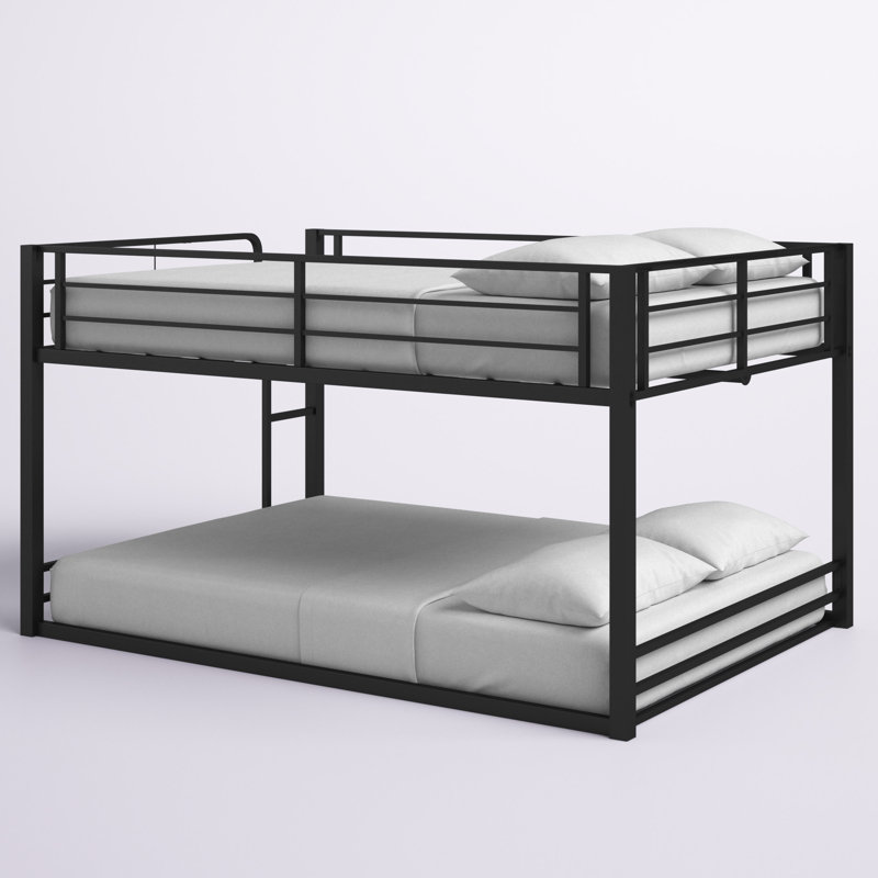 Ader Kids Bunk Bed, Black, Full over Full