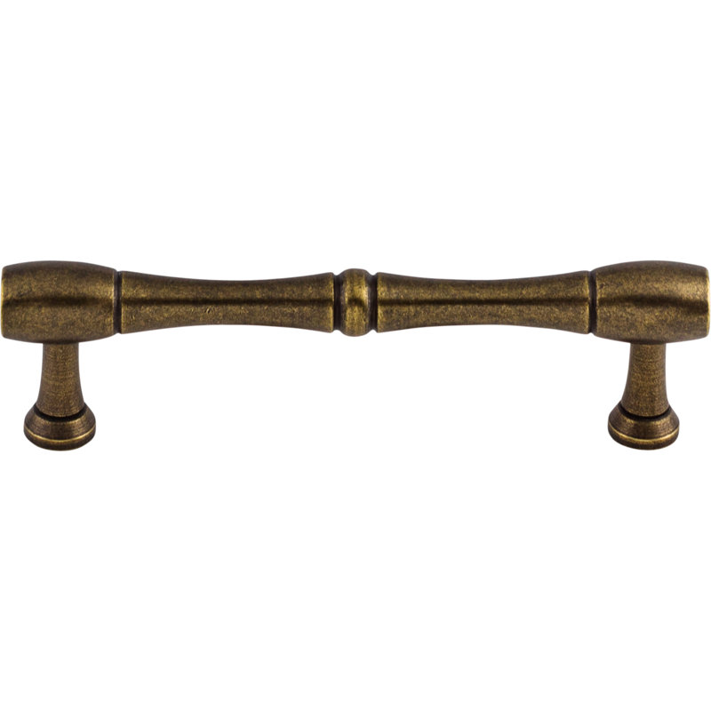 Bamboo Bar Pull, German Bronze, 3 3/4" Center to Center