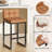 Sturdy Modern Low-Back Counter Height Bar Stools with Metal Frame and Faux Leather Upholstery-1014882650