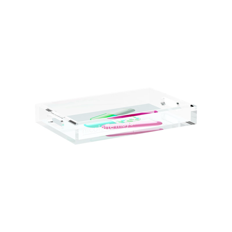 Get Millions of Followers Acrylic Rectangle Decorative Tray, 12.5"W x 7.75"D x 2"H