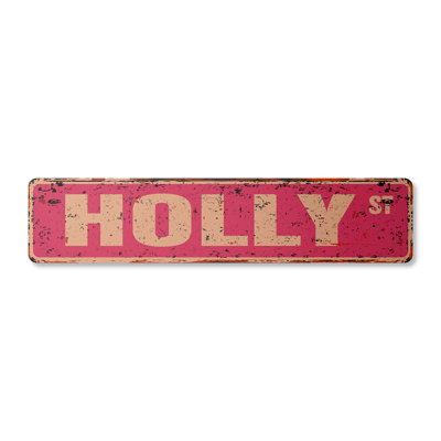 Plaque de rue Holly