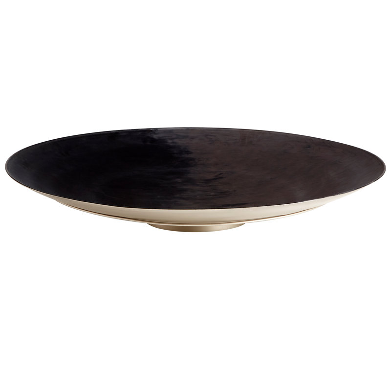 Dual Tone Metal Decorative Plate, 6" H x 35.75" W x 35.75" D