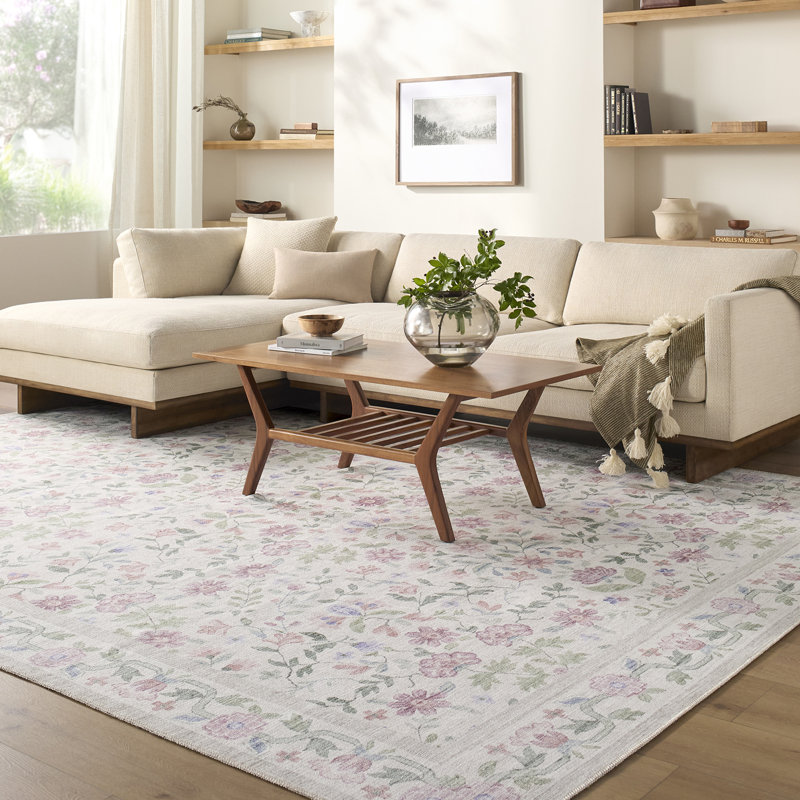 Abida Floral Area Rug, 160 x 220 cm