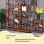 Vitrine en bois massif de style chinois de 90,55 po pour thé et autres articles-900580513
