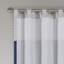 Rideau pintuck moderne en polyoni bleu marine et ivoire