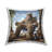 Mythical Monster on Beach Decorative Printed Throw Pillow Design by Jim Baldwin