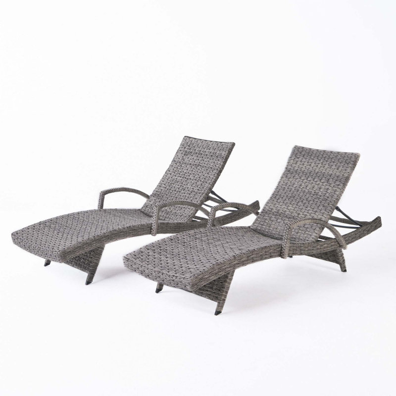 Chaise longue d'extérieur (ensemble de 2)