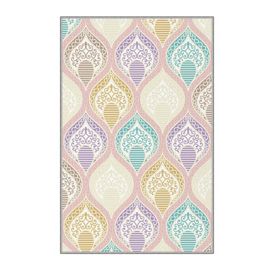 Stylish Woven Carpet, 100% Polyester, Pile Height: 0.3 in | Antibacterial & Non-Slip Underside, 3D Digital Printing | Machine Washable, Perfect for Home Décor, Living Room & Bedroom Use