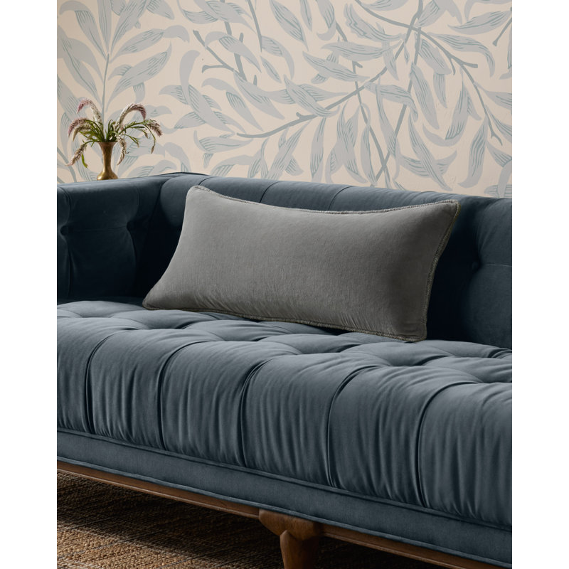 Coussin Liza, H 12 po x l 27 po, Gris, Polyester