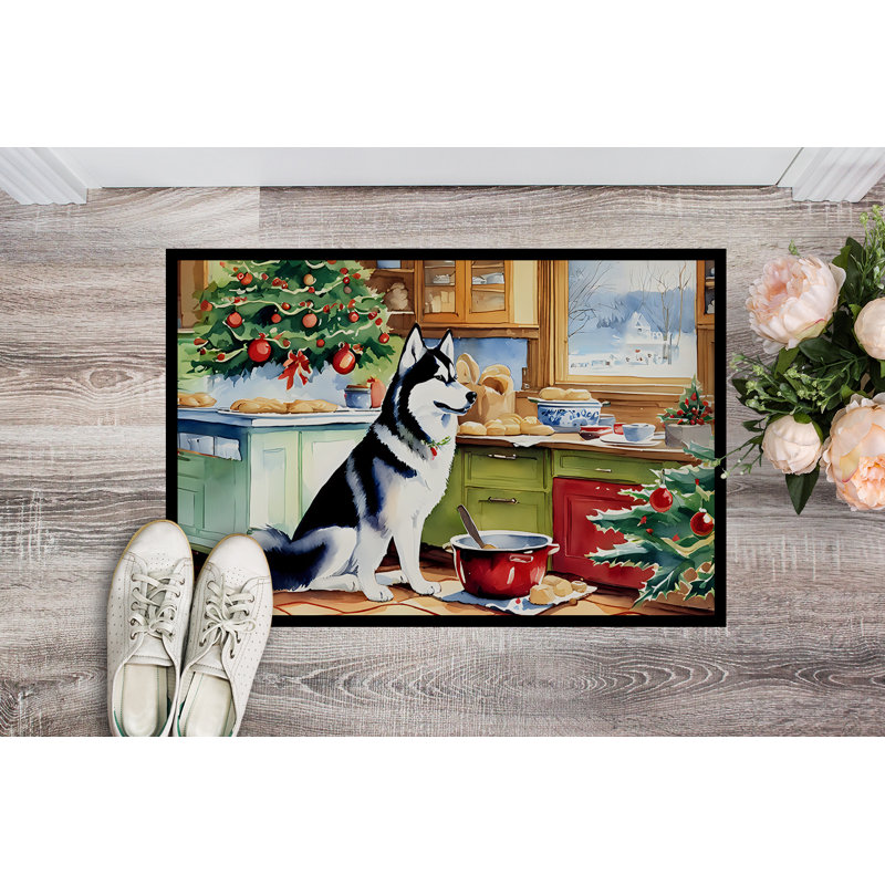 Paillasson Husky sibérien Junya DAC3884, L 18 po x L 27 po