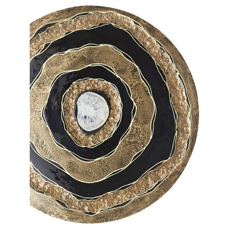 Skipping Rocks Rustic Abstract Wall Decor on Metal, 19.5" H x 19.5" W x 3.75" D