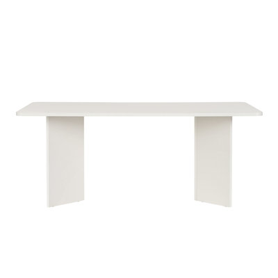 Modern White Dining Table, 70.9 x 29.5 x 35.4 inches | 100% Melamine Coated Particle Board, Thickness: 1.0 inches | Stylish Solid Colour Design, Durable with 154.3 lbs Capacity | Perfect for Contemporary Dining Rooms
