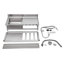 Évier de cuisine autoportant L 39,4 po x l 19,7 po x H 39 po