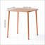 Table d'extérieur carrée imperméable Sera, idéale pour la cour, le balcon et les repas en plein air avec un design américain-941596327
