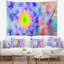 Grand tapisserie floral à motif fractal jaune-28494562