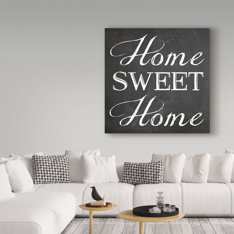 Keishawna «Home», art textuel sur toile tendue, H 14 po x l 14 po