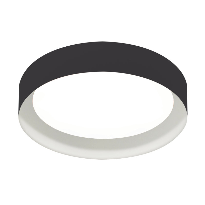 Wargo LED Flush Mount, Black/White