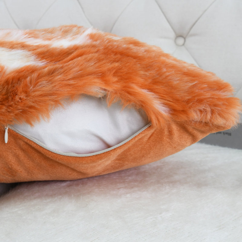Abstract Rectangular Cushion Cover, Burnt Orange
