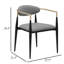 Ensemble de 2 chaises de salle à manger Exis, tissu moderne, métal élégant-109212908