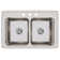 Lustertone 33" L x 22" W Double Basin Drop-In Kitchen Sink with Drain Assembly