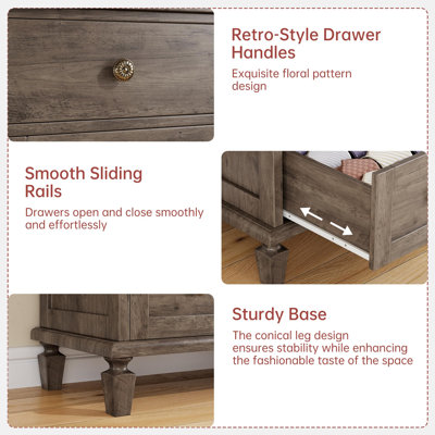 60 cm W Chest of 4 Drawers