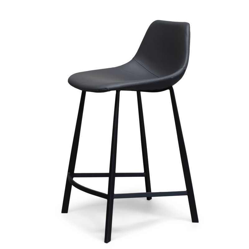 Tabouret de bar et de comptoir Pablo, Gris foncé, Tabouret de comptoir (assise de 26 po de hauteur)