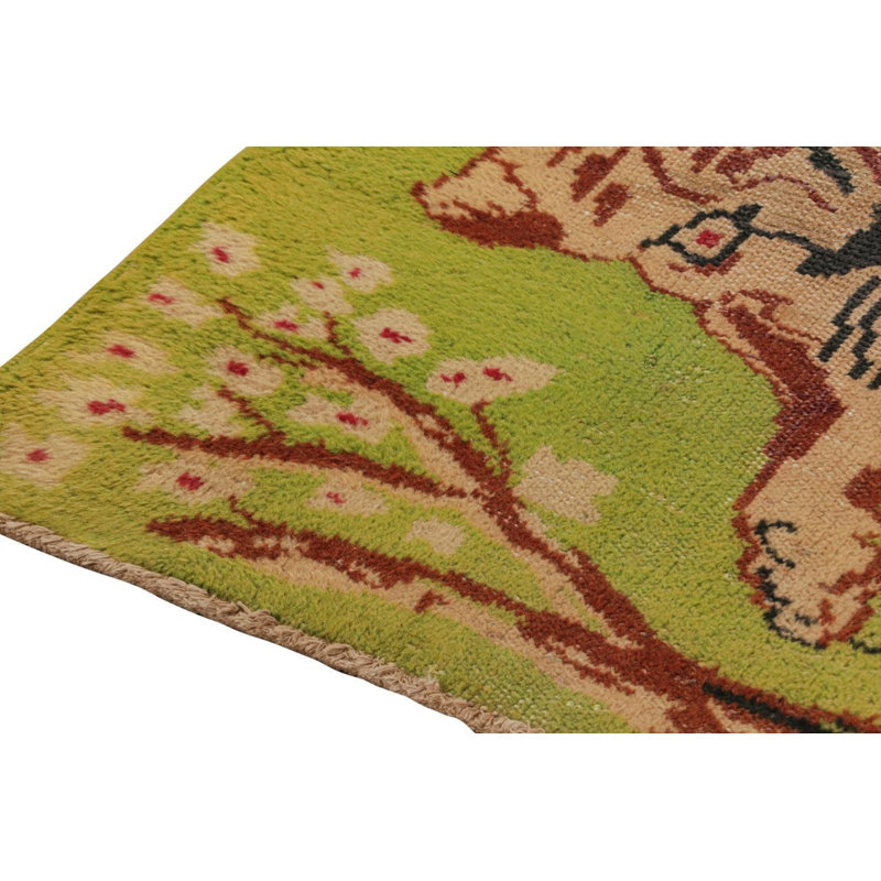 One-of-a-Kind Rectangle 3'2" x 4'7" Hand Knotted Area Rug