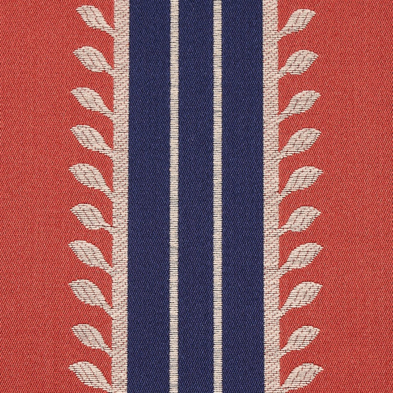 Tissu à rayures étrusques, Rouge/bleu