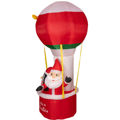 8' Lighted Inflatable Feliz Navidad Hot Air Balloon Outdoor Christmas Decoration -  Northlight Seasonal, NORTHLIGHT ZG92273