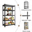 5-Layer Metal Storage Rack, Adjustable Height Storage Rack, 2000 Pound Load, Suitable For Garages, Kitchens, Supermarkets, Storage Rooms,