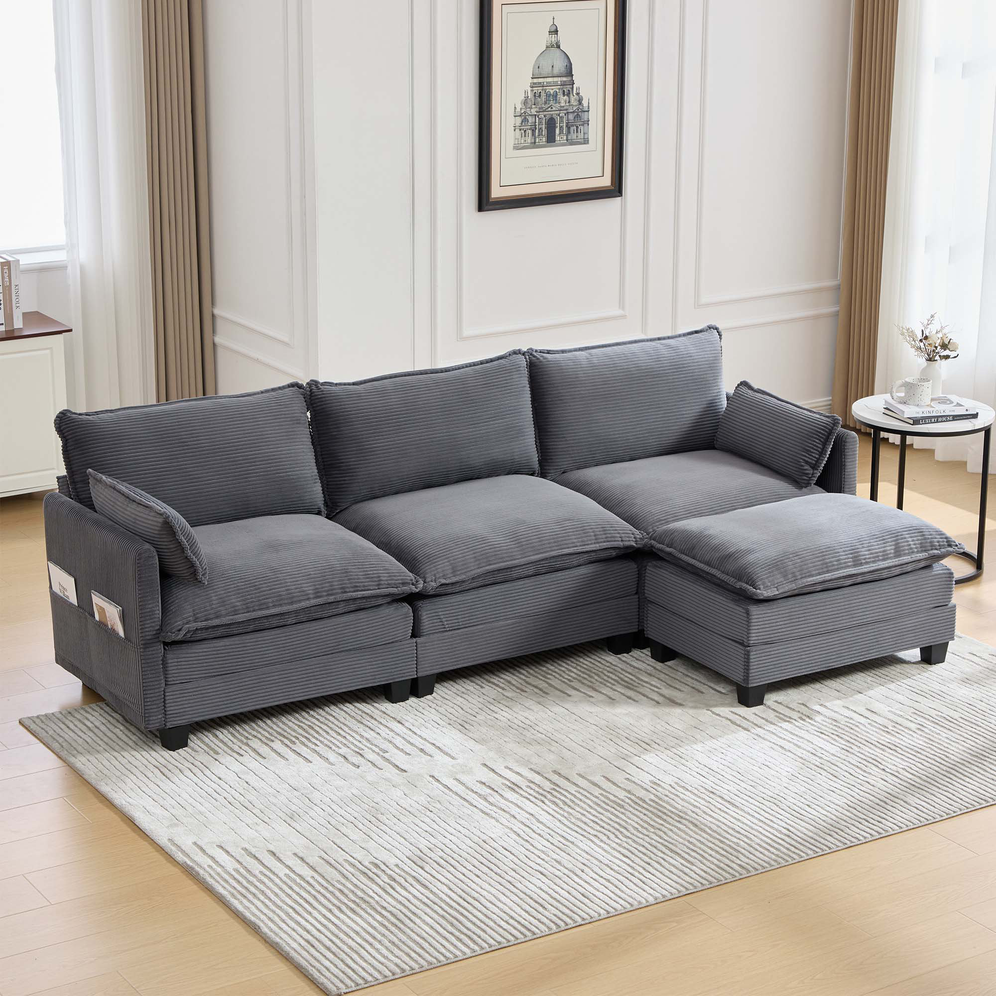 Latitude Run® 102 Inch 4-Seat Oversized Modular Sectional Sofa With ...